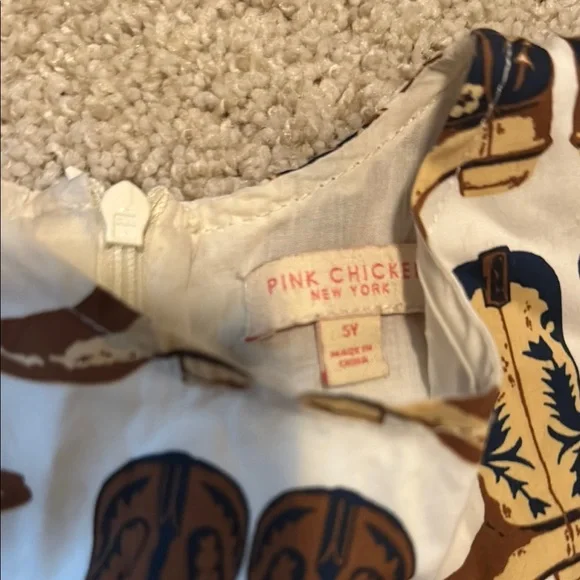 Pink chicken Cowboy Boot Print Dress - Picture 2 of 2